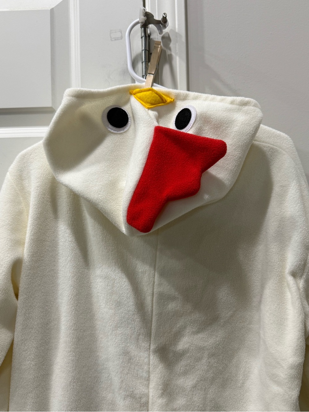 Beauty Shine Fleece Chicken Onesie with Hood - Pajamas, Costume or Cosplay SMALL